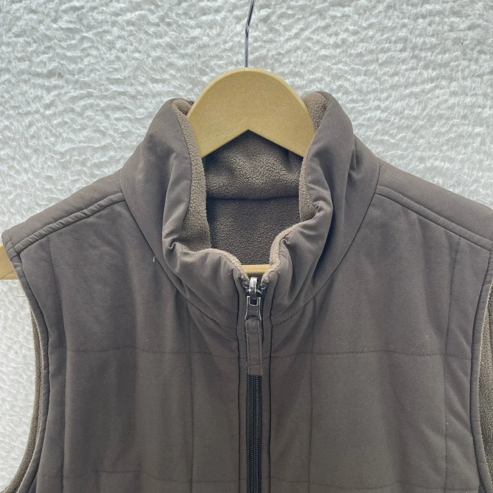 Ariat Vest Mens S Brown Fleece Lined Quilted Full Zip Cowboy Workwear Outdoor